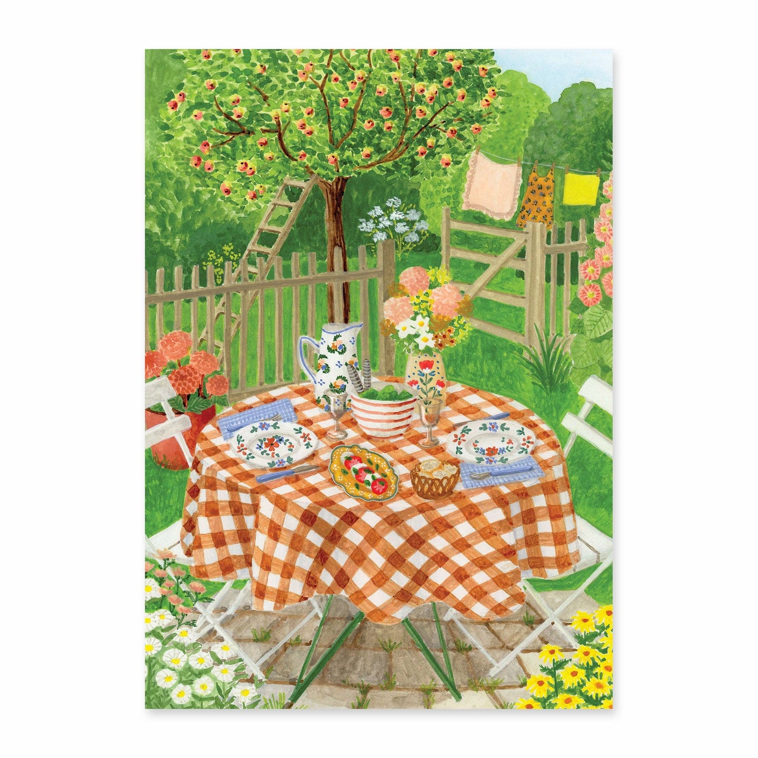 Carte postale Déjeuner au jardin - Mélanie Voituriez