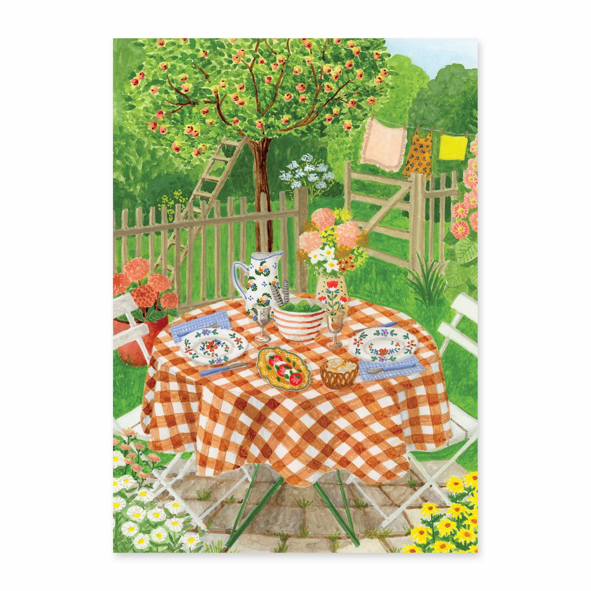 Carte postale Déjeuner au jardin - Mélanie Voituriez