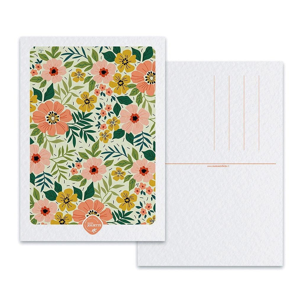 Carte postale florale– maison joliette