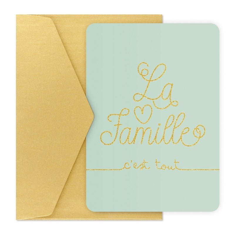 Carte postale "la famille c'est tout"