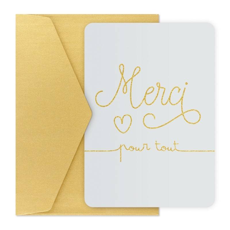 Carte postale &quot;Merci pour tout&quot; - Lili Margaret