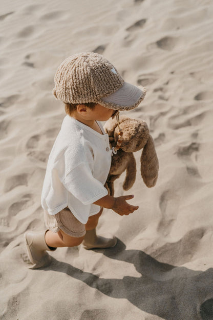 Casquette enfant Love beige - polaire effet bouclette Zakuw - Lili Margaret
