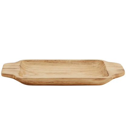 Rectangular wooden tray