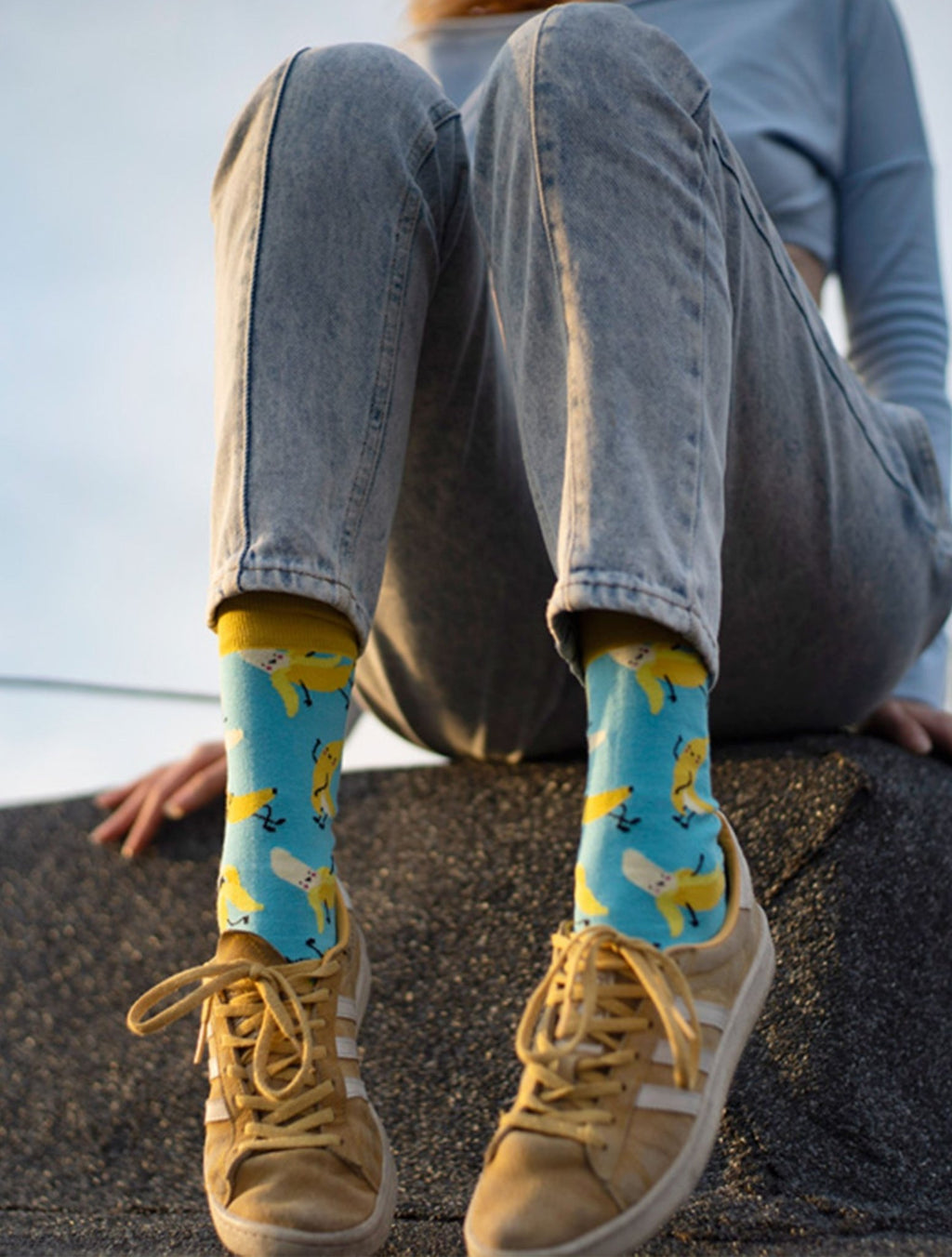 Chaussettes fantaisie pour homme banane