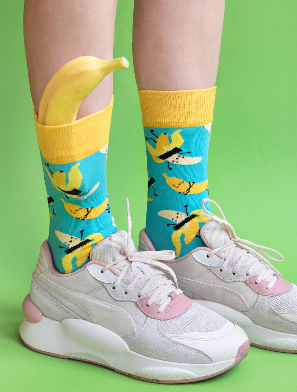 Chaussettes fantaisie pour homme banane