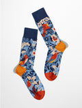Chaussettes homme colorées motif oiseaux