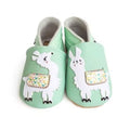 Chaussons enfant cuir souple lamas - lait et miel