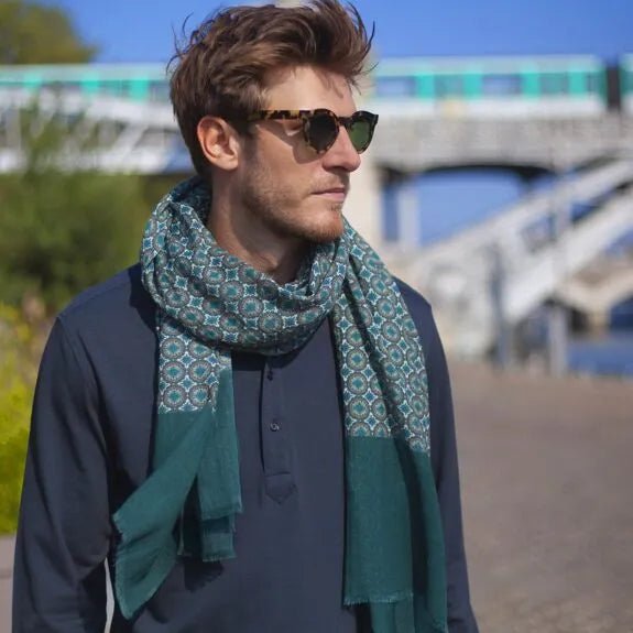 Chèche foulard homme wadi rum en coton bio - av08 paris