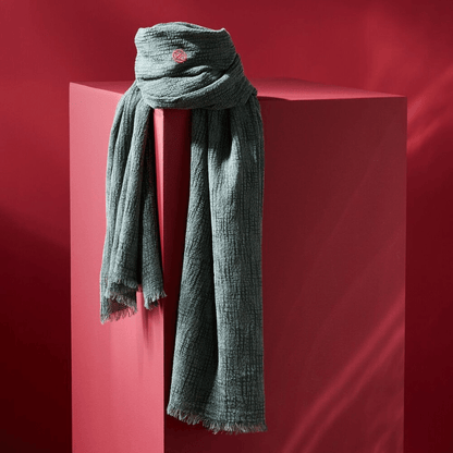 Chèche homme kaki - Foulard en coton bio AV08 Paris - Lili Margaret