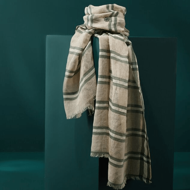 Chèche homme lin rayé Kakadu - AV08 Paris