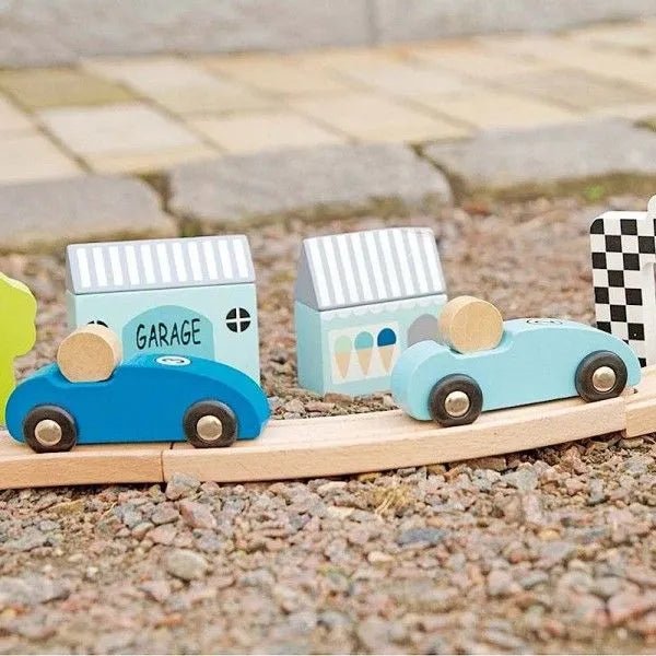 Circuit et voitures de courses en bois - jabadabado