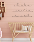 Citation murale en fil de fer "fais de ta vie un rêve" - bijoux de mur