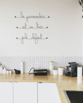 Citation murale en fil de fer "gourmandise" - bijoux de mur