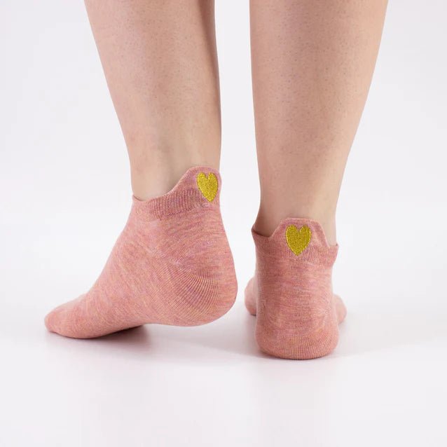 COFFRET CADEAU CHAUSSETTES LANGUETTE COEUR DORÉ Tites Chaussettes