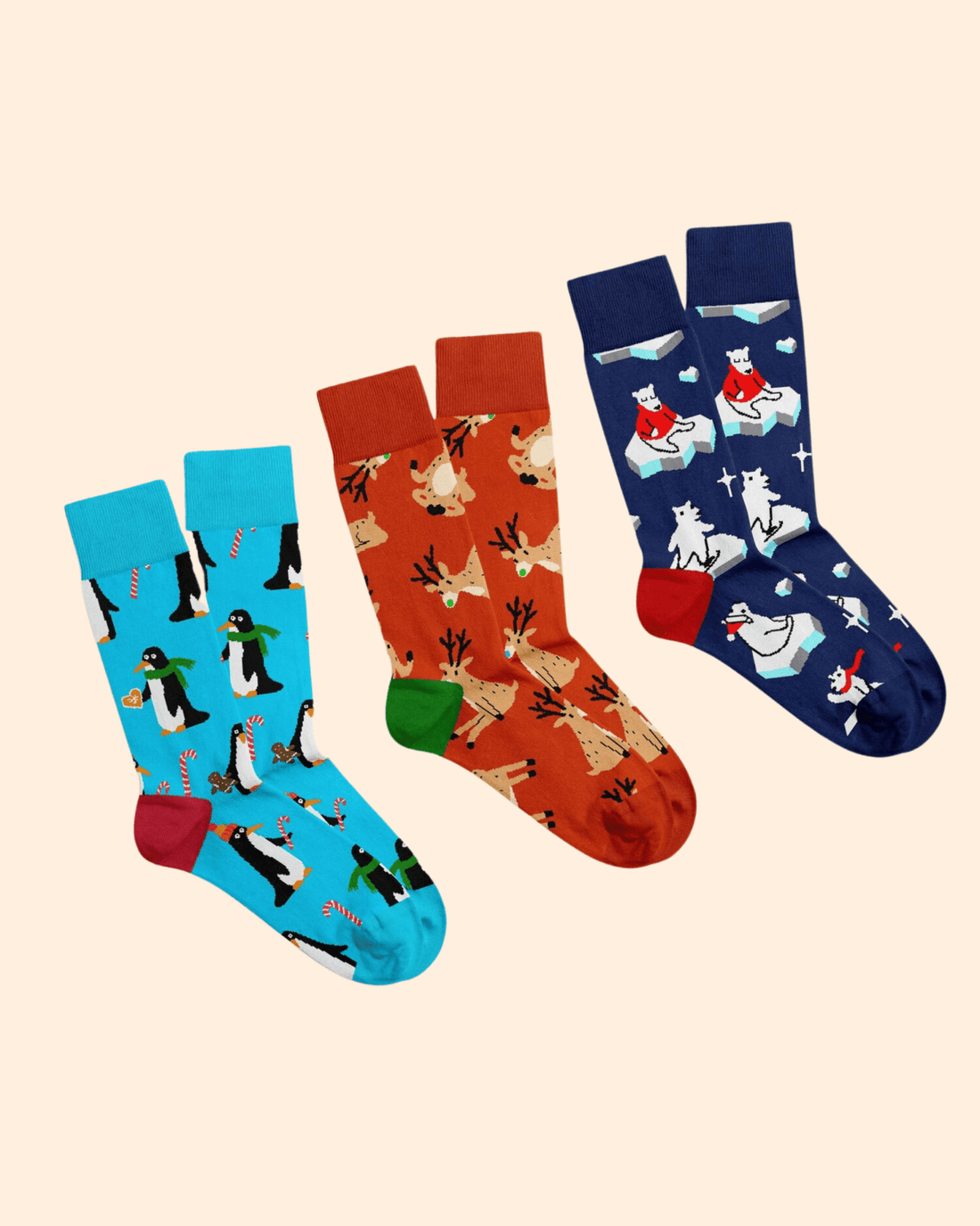 COFFRET CHAUSSETTES FANTAISIE HOMME MOTIF NOËL - Sélectionnées par Lili - Lili Margaret