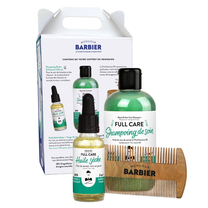 Coffret cosmétiques naturels pour homme full care - monsieur barbier