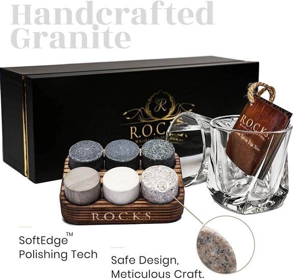 COFFRET DÉGUSTATION WHISKY &quot;TWIST&quot; - ROCKS Whiskey Chilling Stones - Lili Margaret