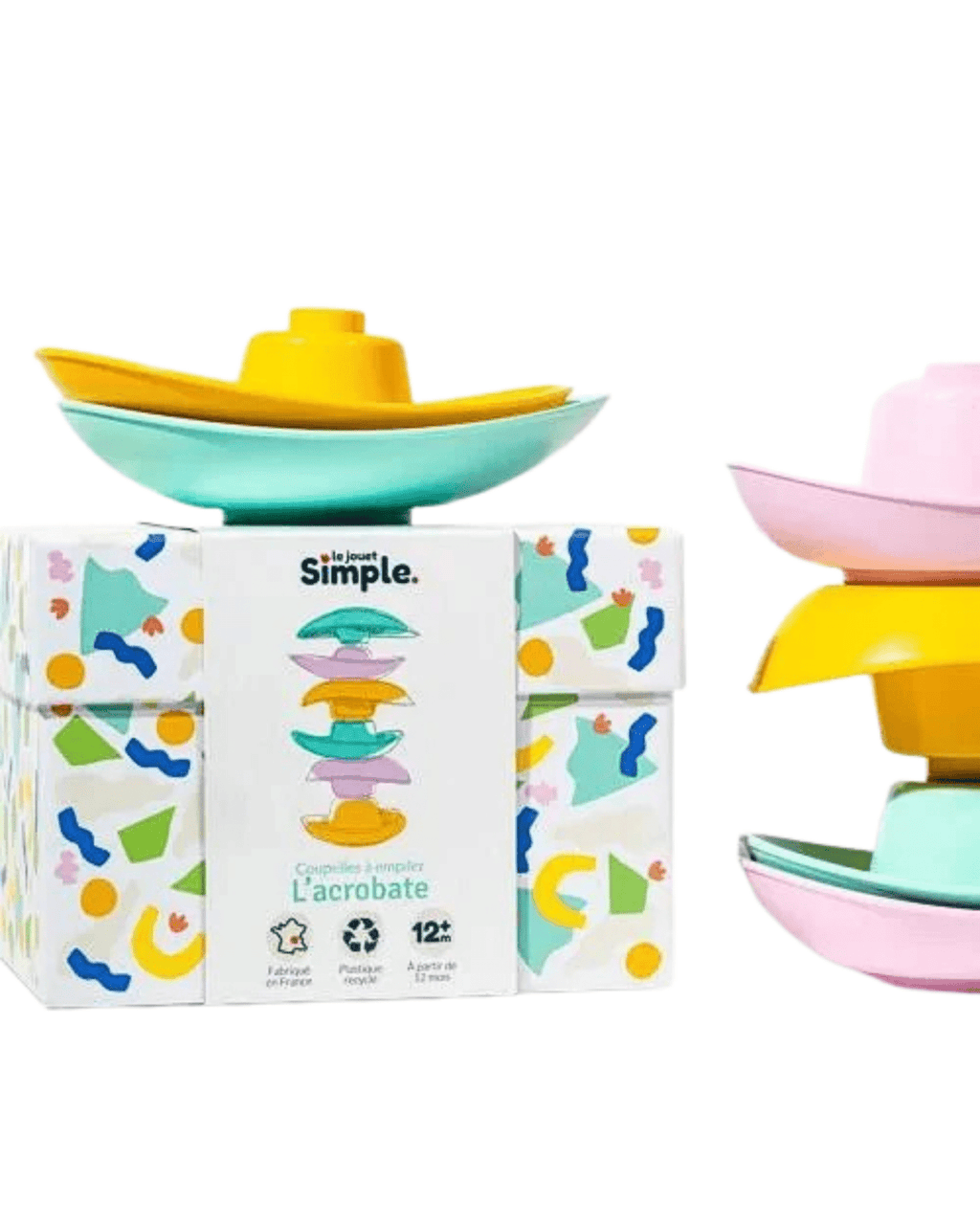 Coffret jouets à empiler pour bébé l'acrobate - le jouet simple.