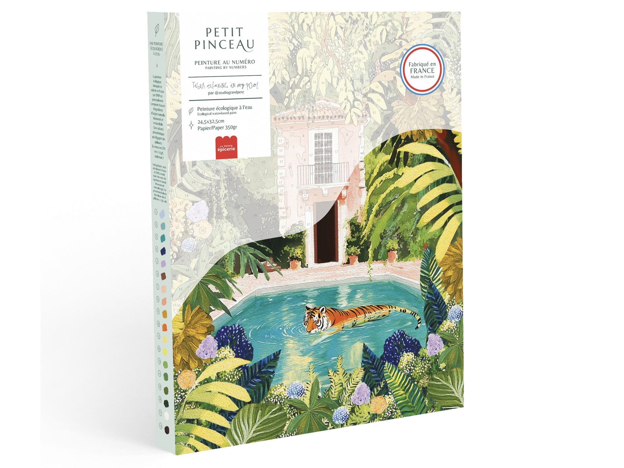 Coffret peinture au numéro Tiger Relaxing in my Pool