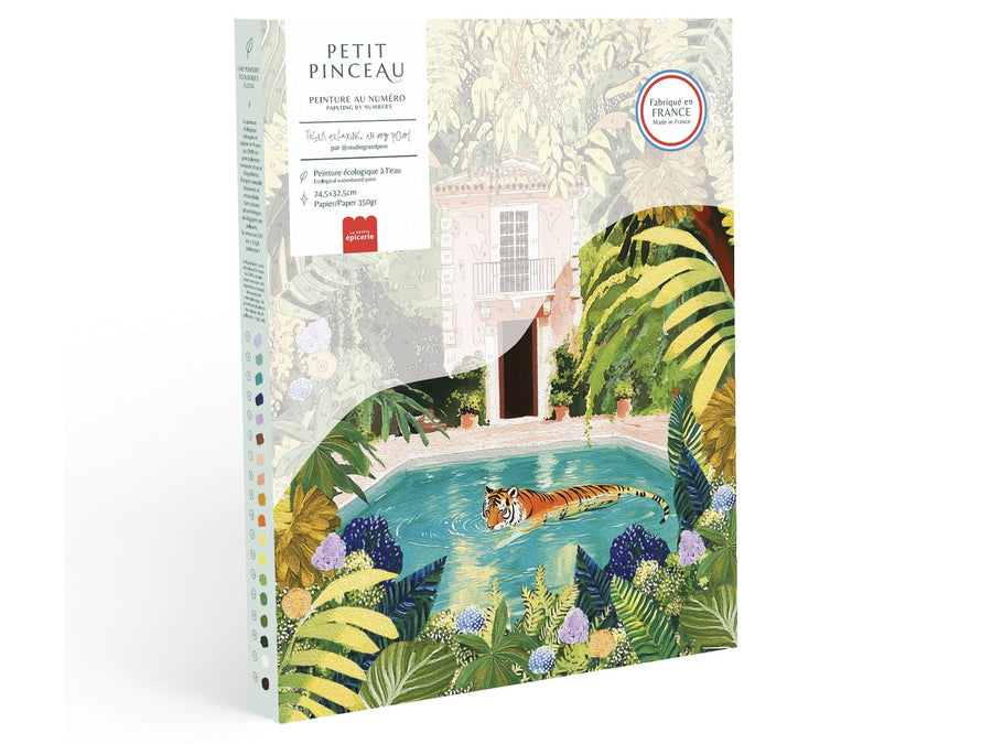 Coffret peinture au numéro Tiger Relaxing in my Pool