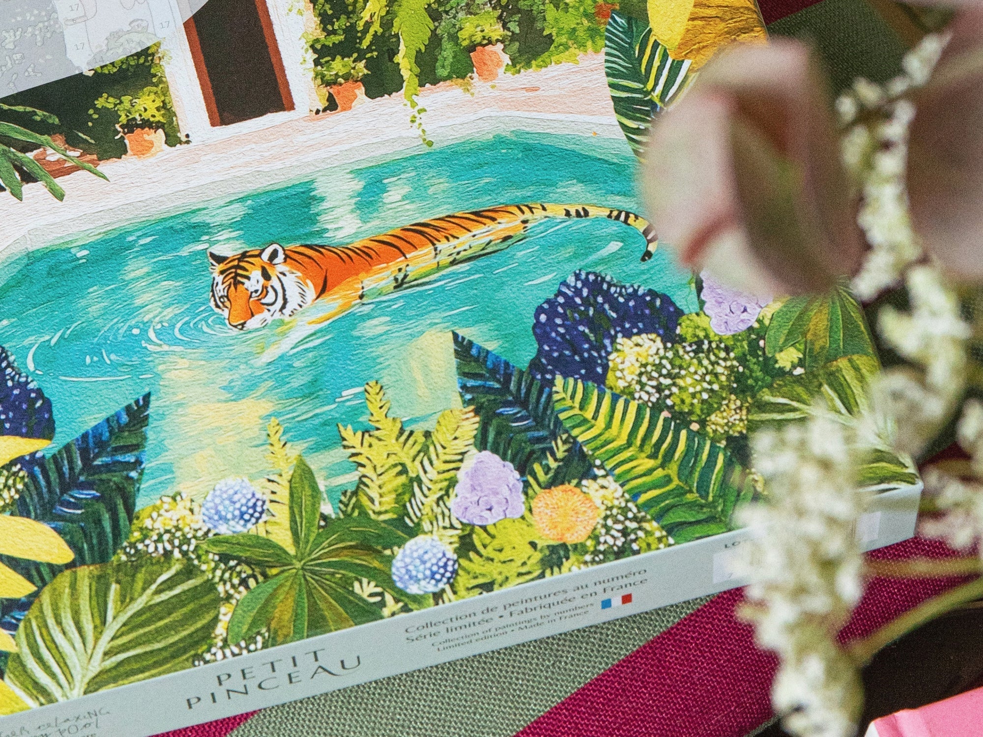 Coffret peinture au numéro Tiger Relaxing in my Pool