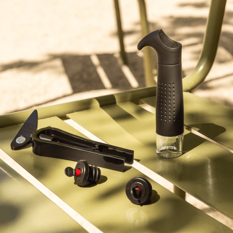 Coffret tire - bouchon et pompe à vin gard'vin® - cadeau sommelier atelier du vin