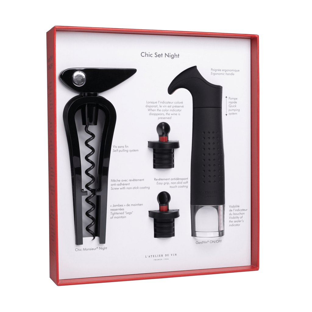 Coffret tire - bouchon et pompe à vin gard'vin® - cadeau sommelier atelier du vin
