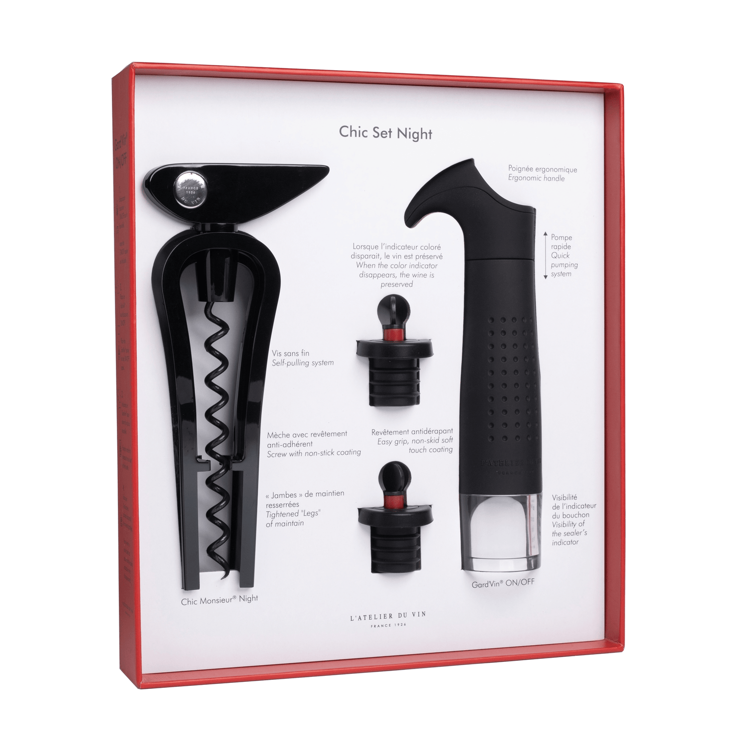 COFFRET PRESTIGE TIRE - BOUCHON ET POMPE À VIN - Atelier du Vin - Lili Margaret