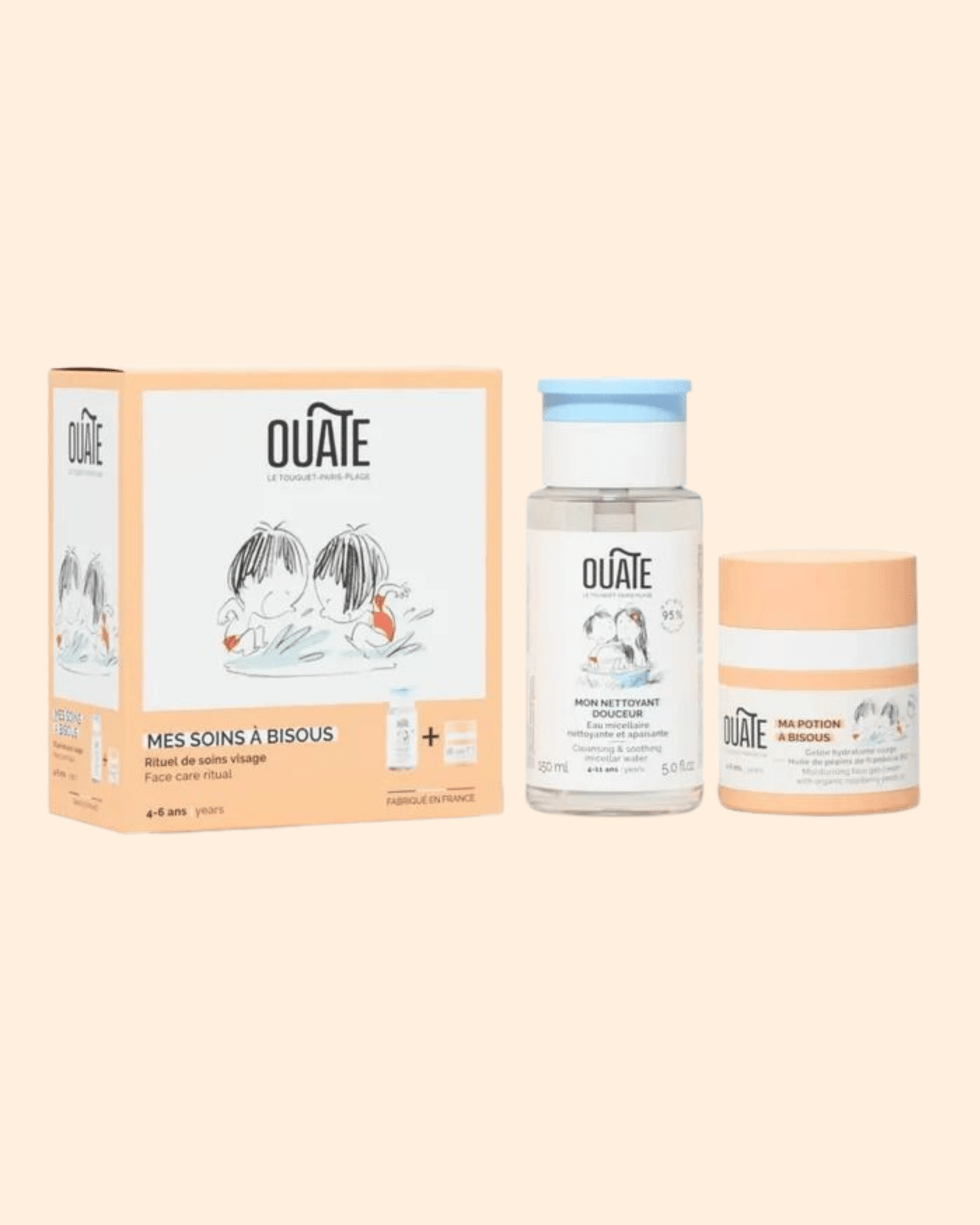 COFFRET SOIN VISAGE BIO ENFANT 4 - 6 ans &quot;MES SOINS À BISOUS&quot; - Ouate Paris - Lili Margaret