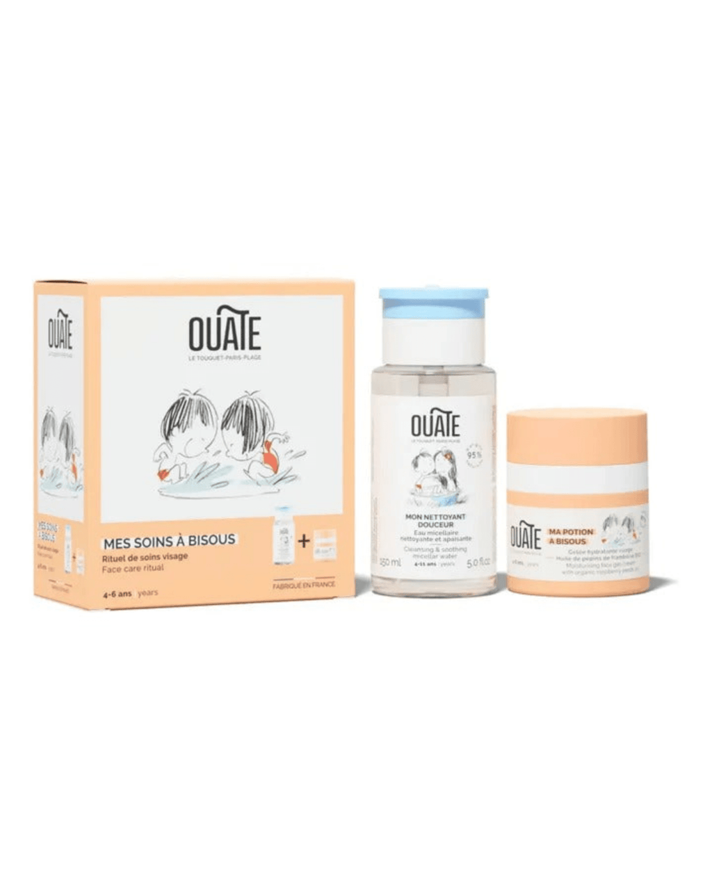 Coffret soin visage bio enfant 4 - 6 ans "mes soins à bisous" - ouate paris