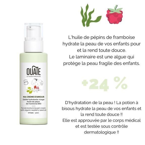Coffret soin visage bio enfant 7 - 8 ans "mes soins d'amour" - ouate paris