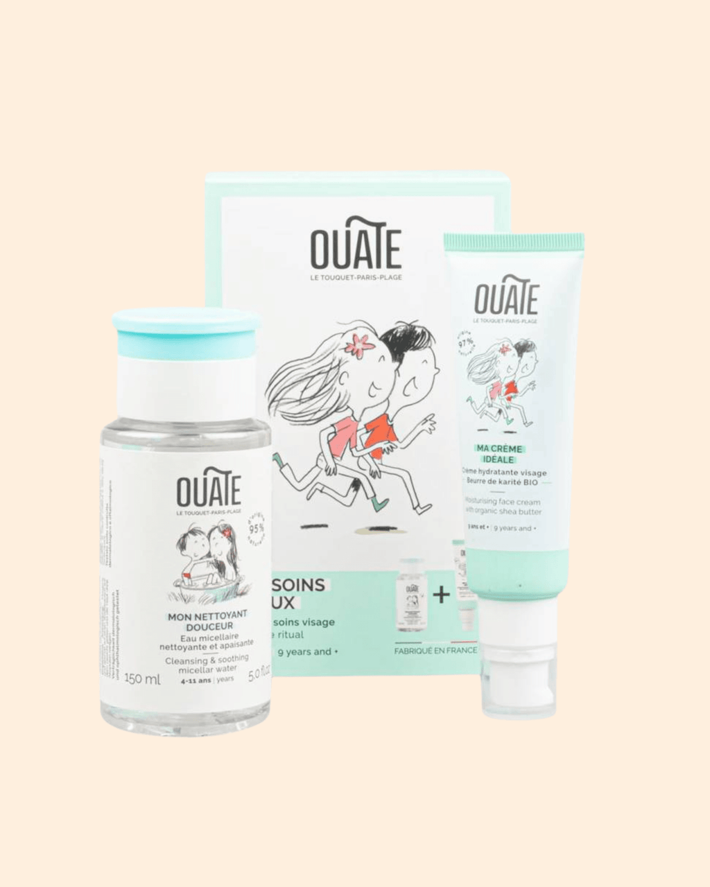 Coffret soin visage bio enfant 9 - 11 ans "mes soins idéaux" - ouate paris