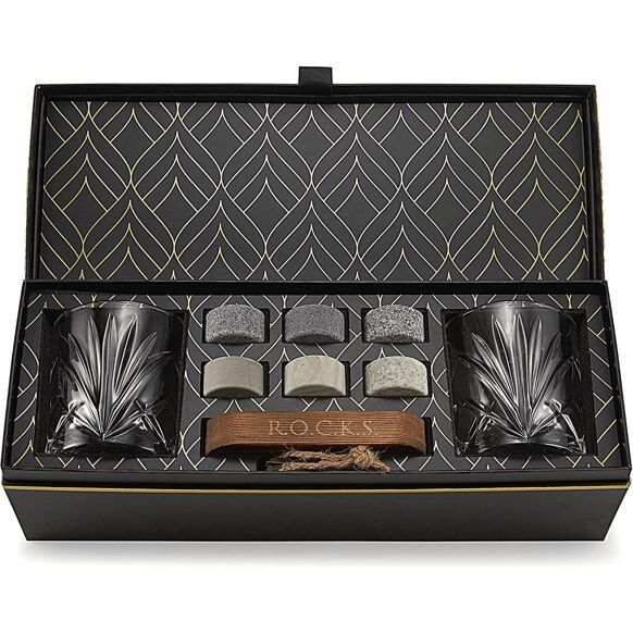 COFFRET DÉGUSTATION WHISKY &quot;PALM&quot; - ROCKS Whiskey Chilling Stones