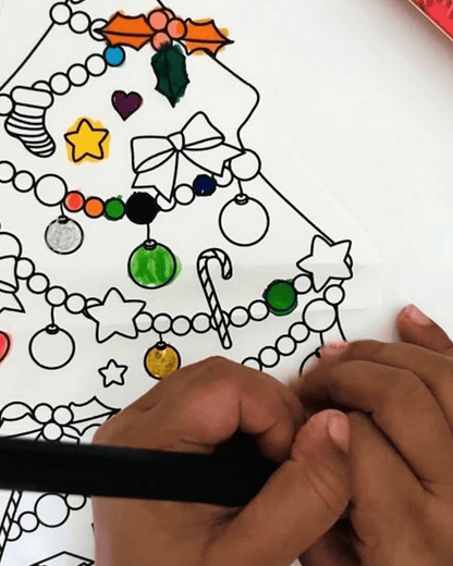 Coloriage de noël gonflable à colorier - Lot de 3 figurines à suspendre - Lili Margaret