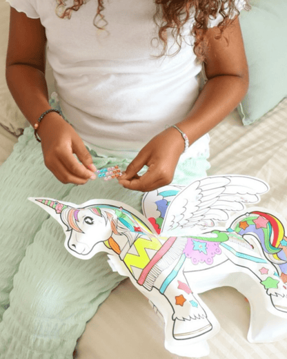 Coloriage licorne géante gonflable - Loisir créatif enfant - Lili Margaret