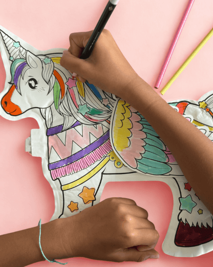 Coloriage licorne géante gonflable - Loisir créatif enfant - Lili Margaret