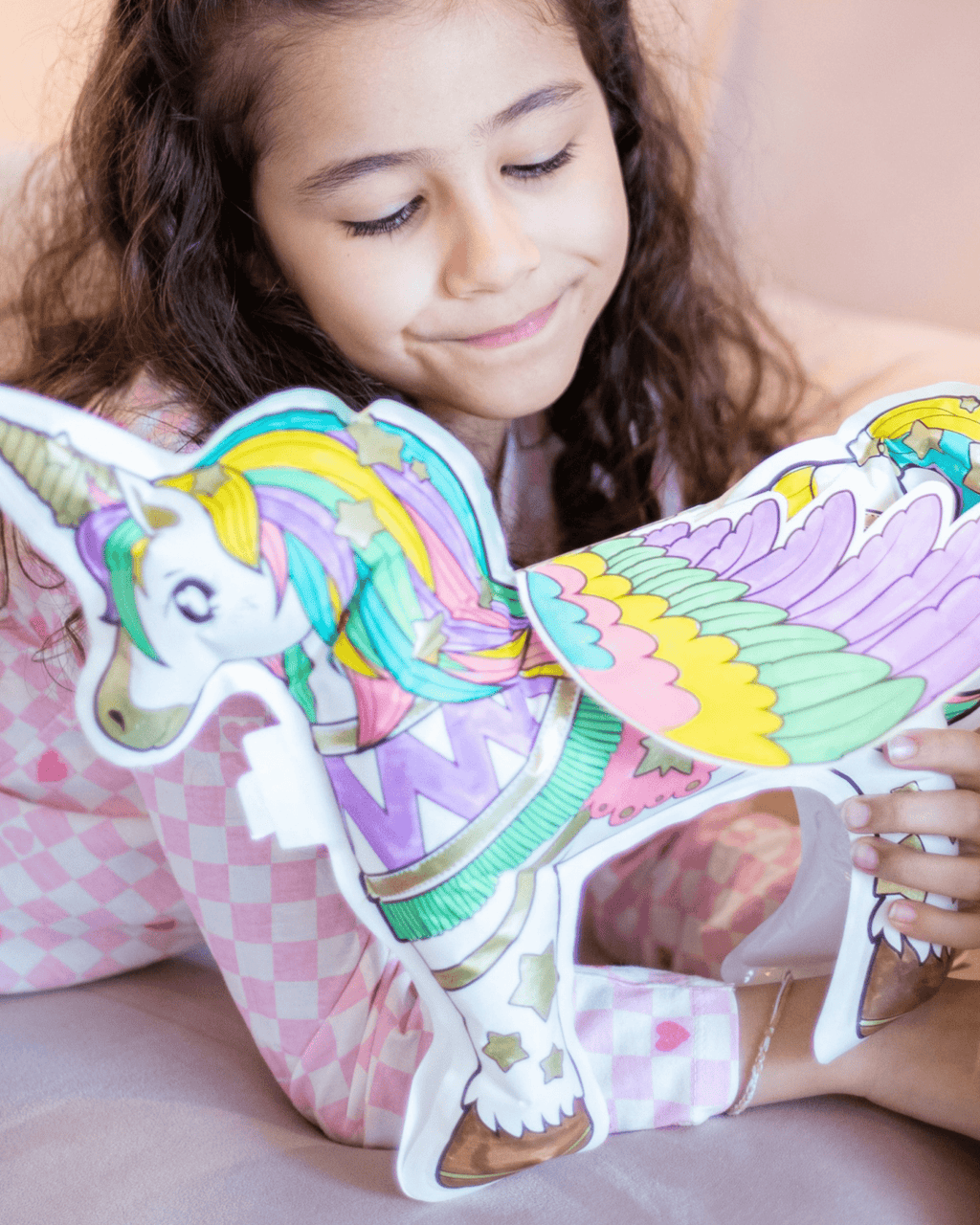 Coloriage licorne géante gonflable - Loisir créatif enfant