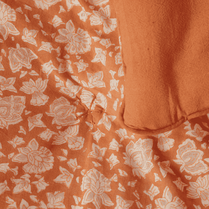 Courtepointe boutis imprimé fleurs Arushi Pumpkin - bonheur du jour - Lili Margaret