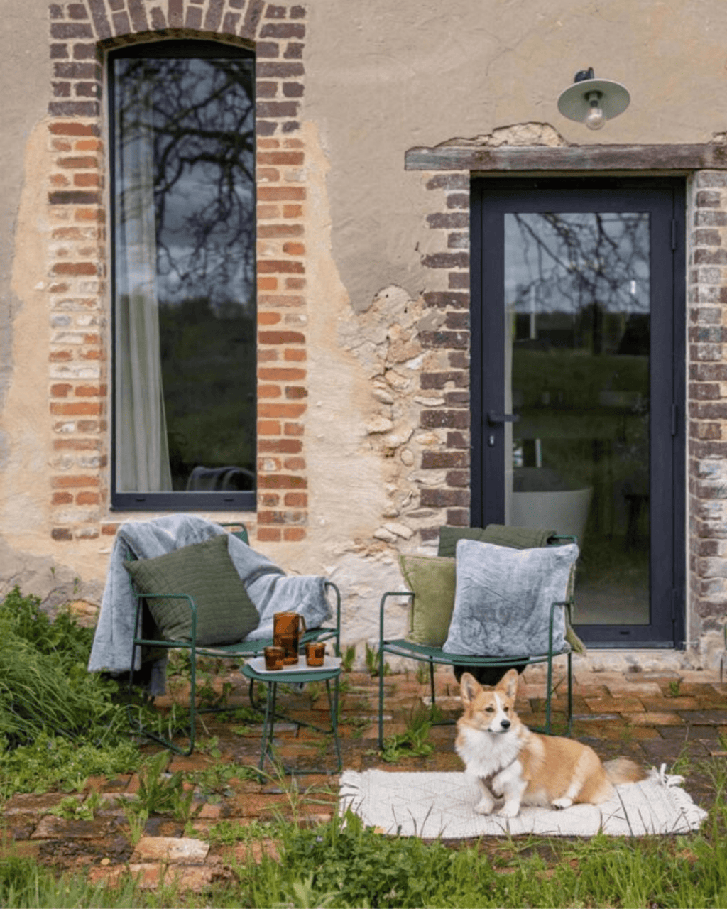Coussin coton olive - maison vivaraise