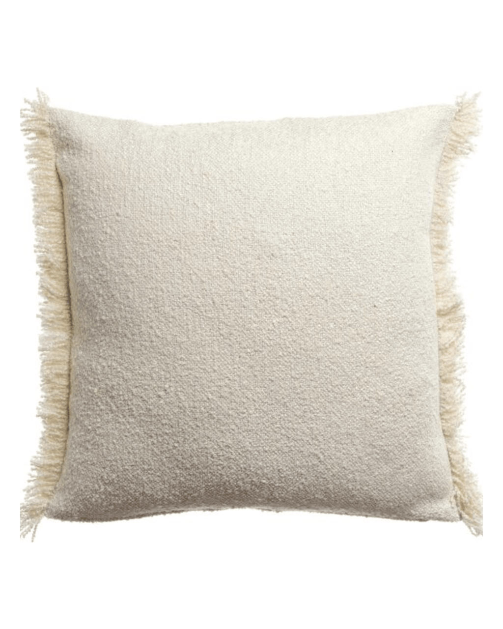 Coussin crème tissu bouclette