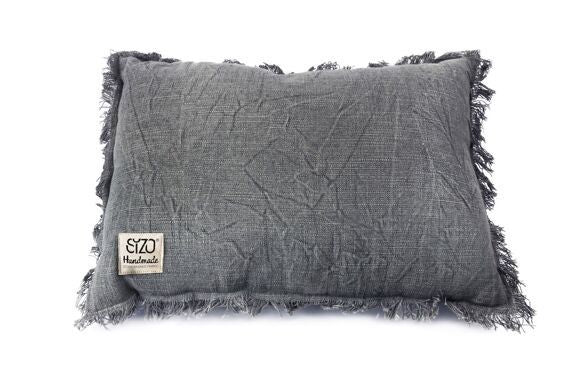 Coussin denim - gris 30x45 cm - sizo