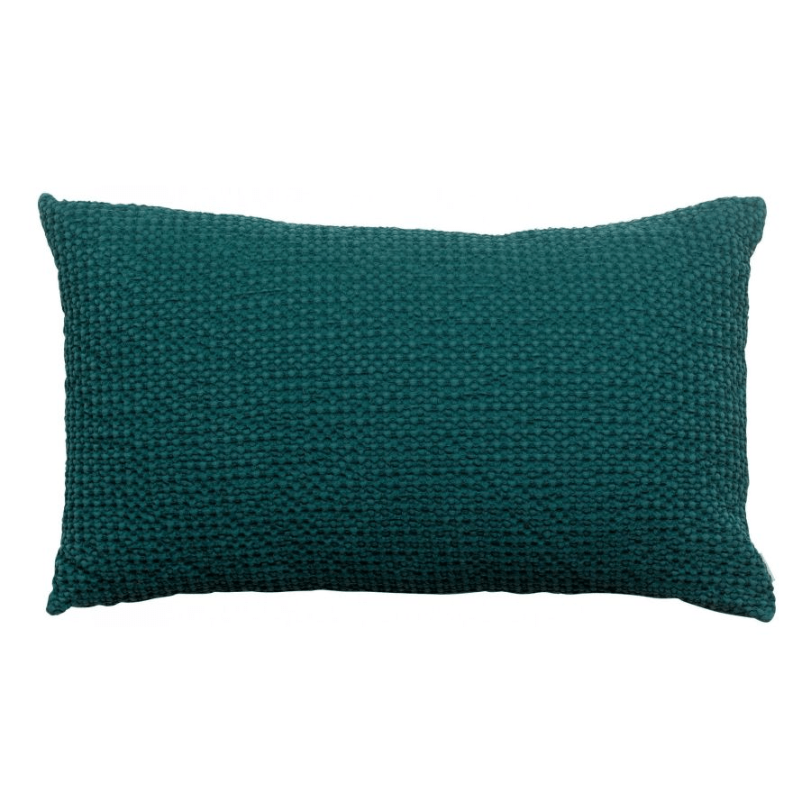 COUSSIN EN COTON RECYCLÉ MAIA PETROLE 30 X 50 - Maison Vivaraise - Lili Margaret