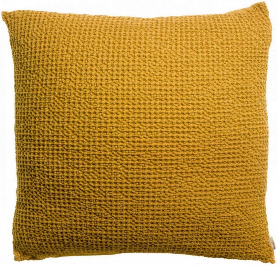 COUSSIN EN COTON RECYCLÉ MAIA SAFRAN 45 X 45 - Maison Vivaraise - Lili Margaret