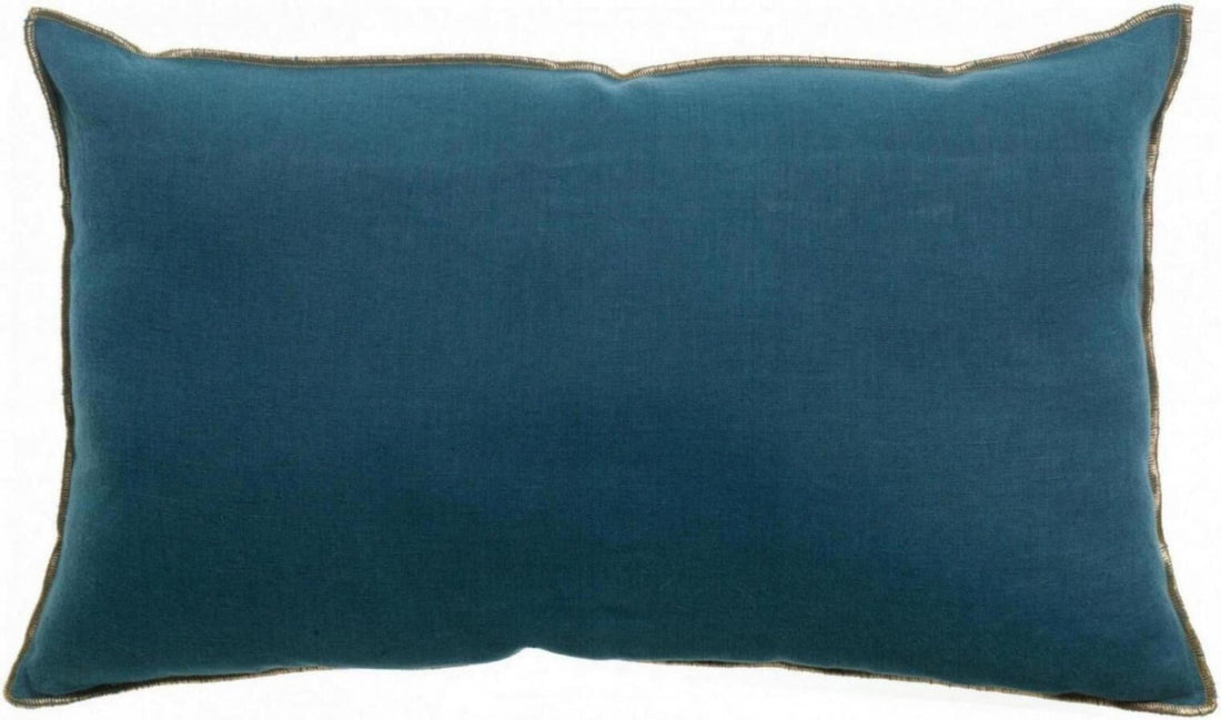 COUSSIN EN LIN CÉLESTE INDIGO 30 X 50 - Maison Vivaraise - Lili Margaret