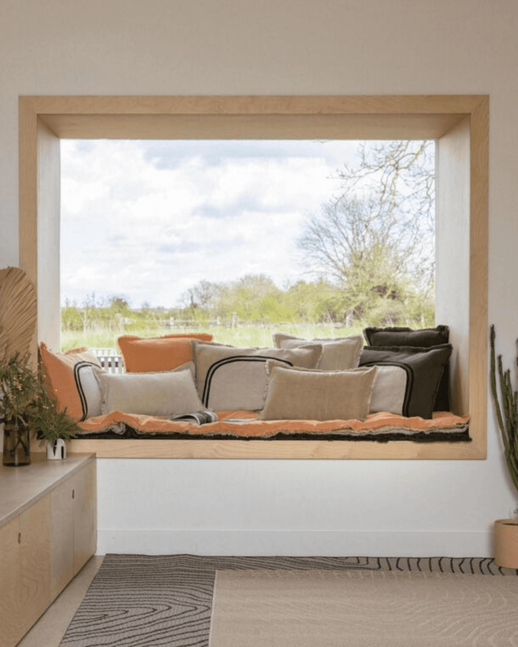 Coussin lin et coton galet - maison vivaraise