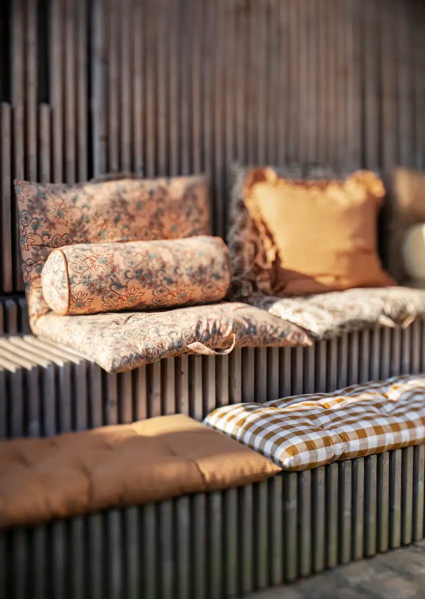 Coussin pour banc en coton imprimé - Madam Stoltz