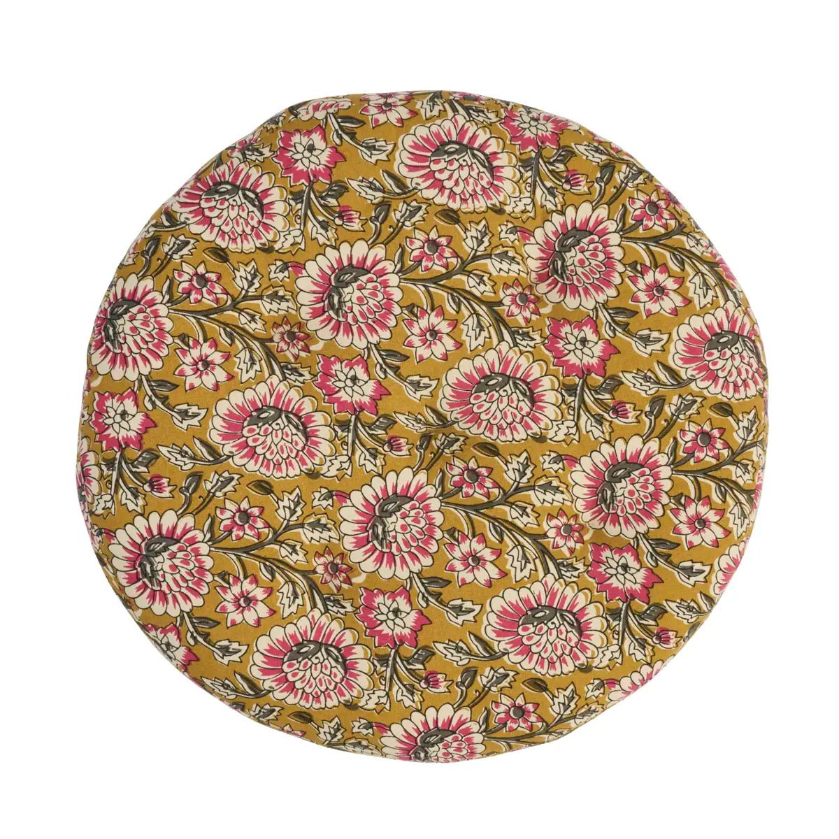 Coussin rond pour chaise imprimé fleuri - Madam Stoltz