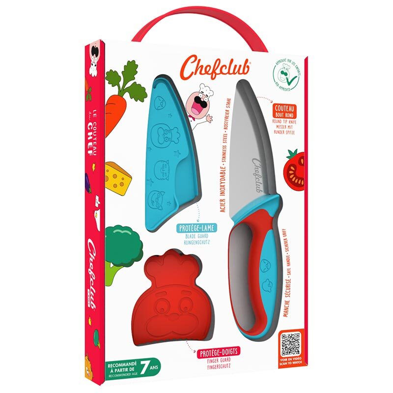 Couteau de cuisine enfant - sécurisé et facile à utiliser chefclub kids