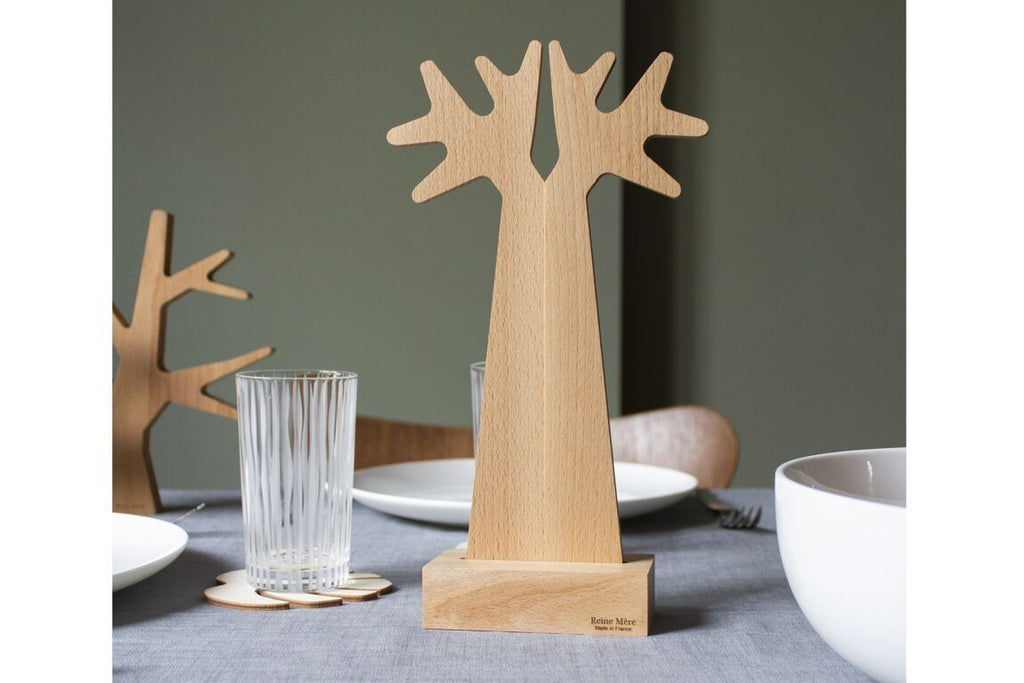 Couverts à salade en bois "branches" - reine mère