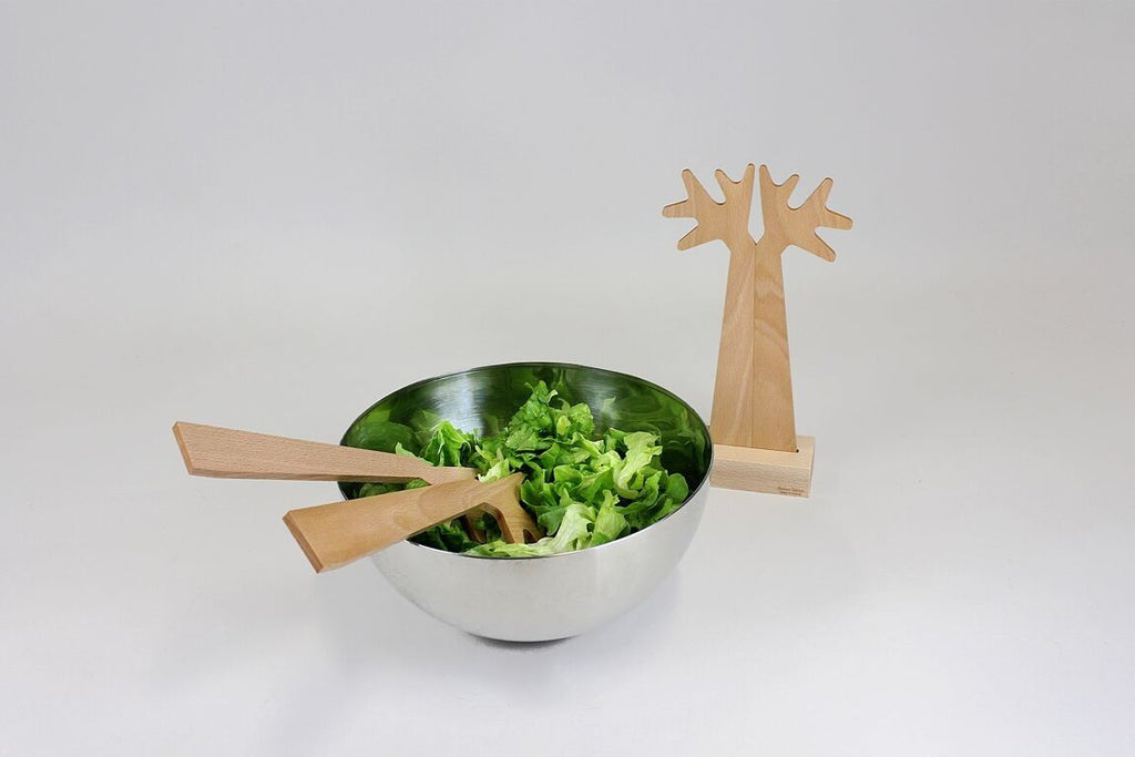 Couverts à salade en bois "branches" - reine mère